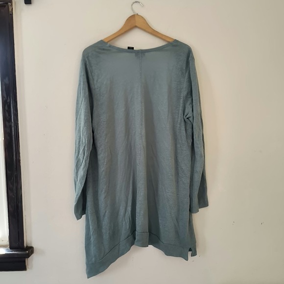 Tahari Womens Open Front Long Sleeve Linen Knitted Cardigan Sweater Size XL - Picture 3 of 3